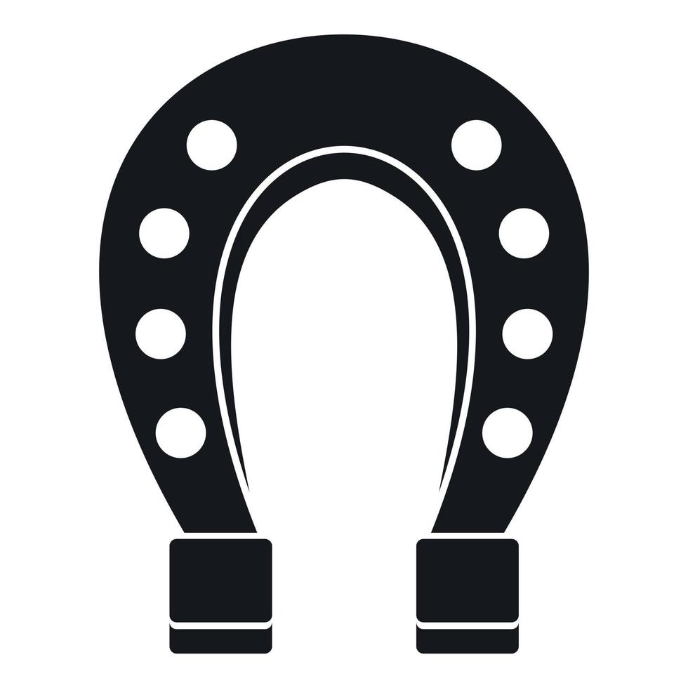 Horse shoe icon, simple style vector