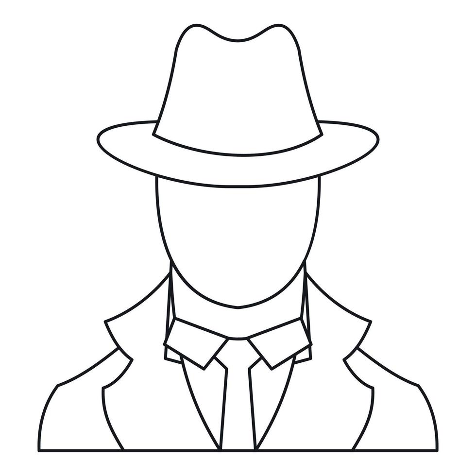 Spy icon, outline style vector