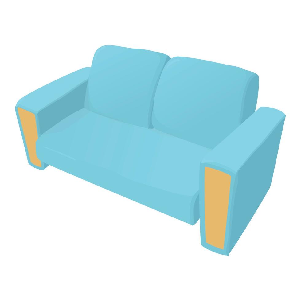 Sofa icon, cartoon style vector