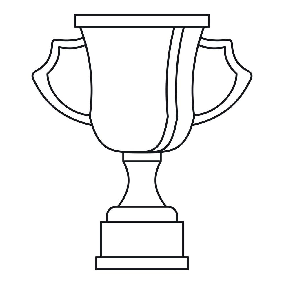 Cup for win icon, outline style vector