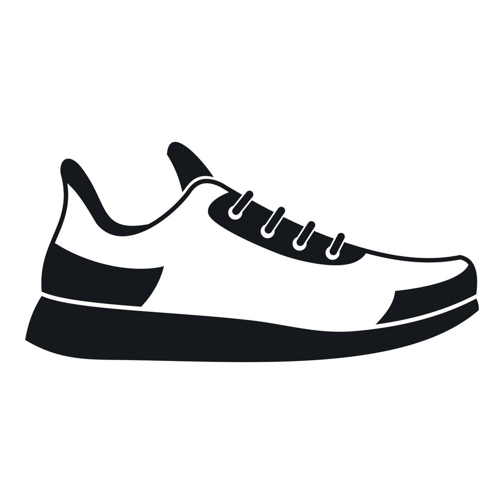 icono de zapatillas, estilo simple vector