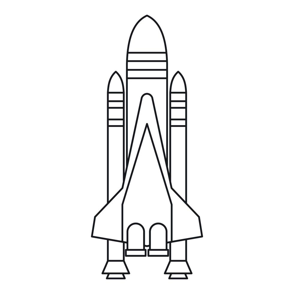 Shuttle icon, outline style vector