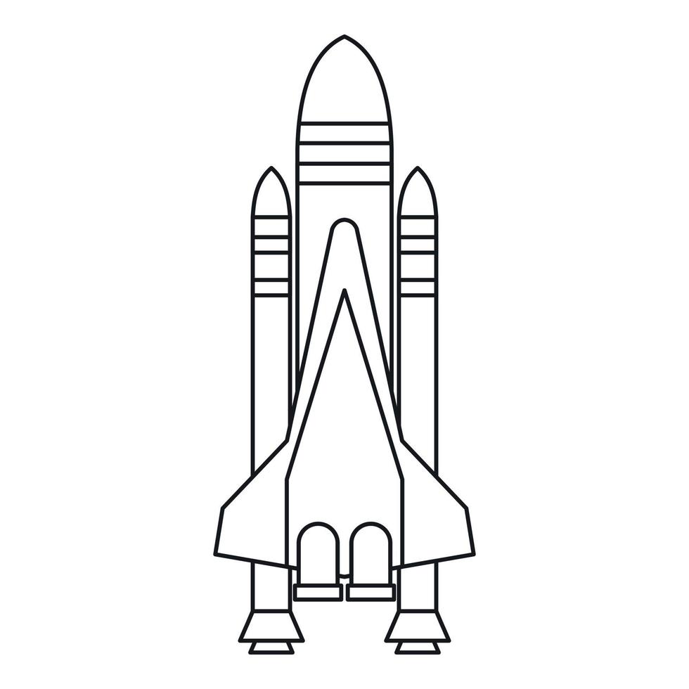 Shuttle icon, outline style vector