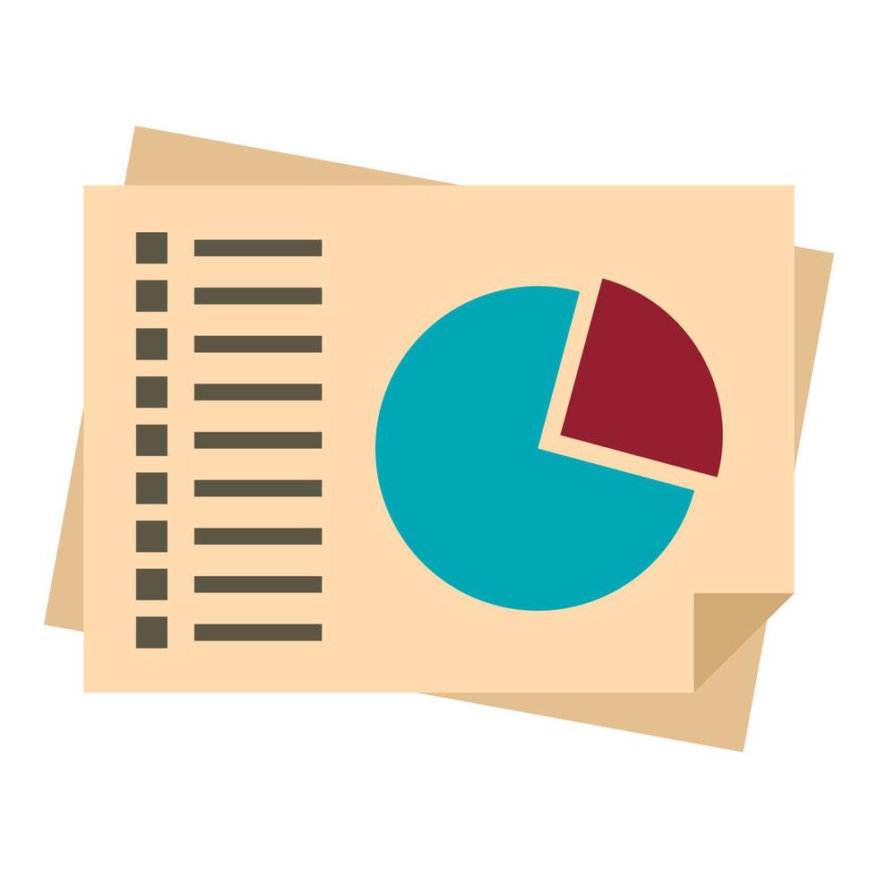 Diagram icon, flat style vector