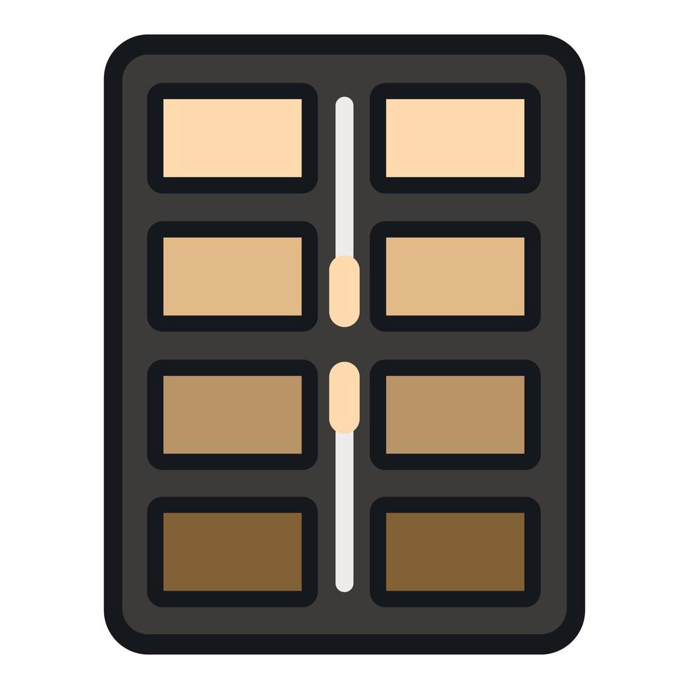 Great palette eye shadow icon, flat style vector