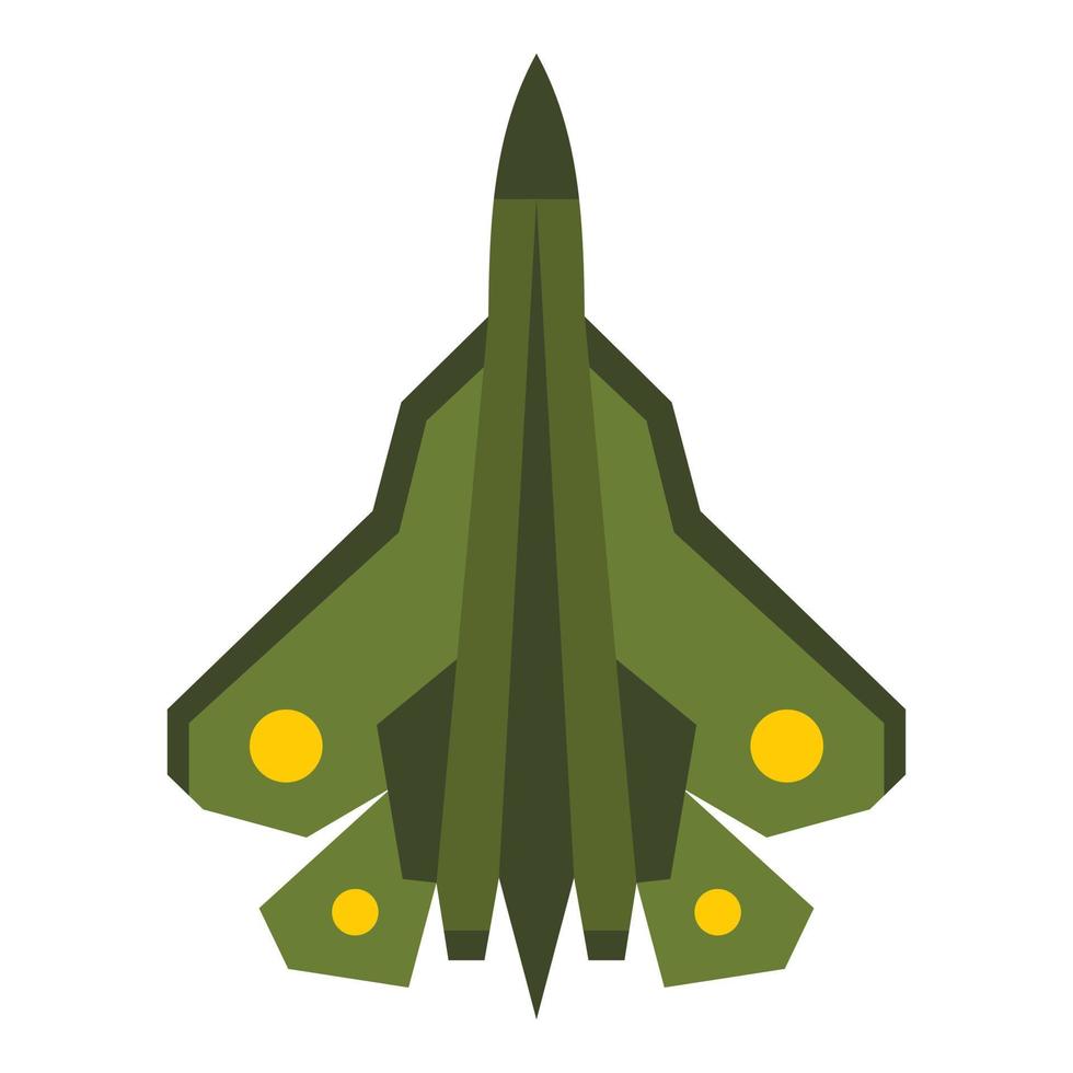 Military fighter icon, flat style vector