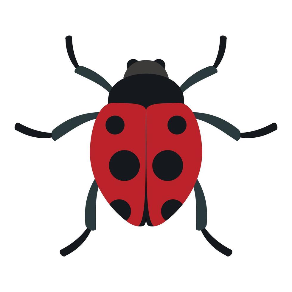 Ladybug icon, flat style vector