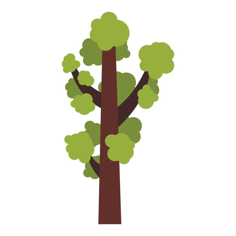 icono de árbol alto, estilo plano vector