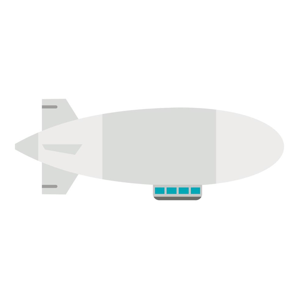 Airship icon, flat style vector