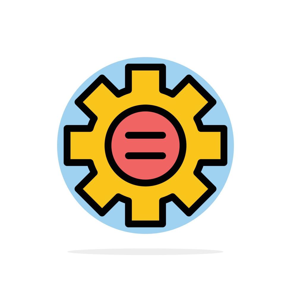 World Education Setting Gear Abstract Circle Background Flat color Icon vector