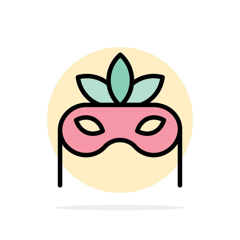 máscara de disfraces mascarada círculo abstracto fondo color plano icono vector