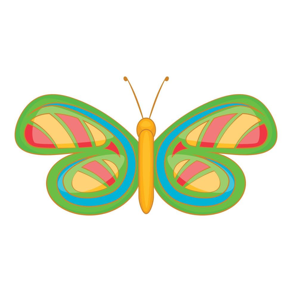 pequeño icono de mariposa, estilo de dibujos animados vector