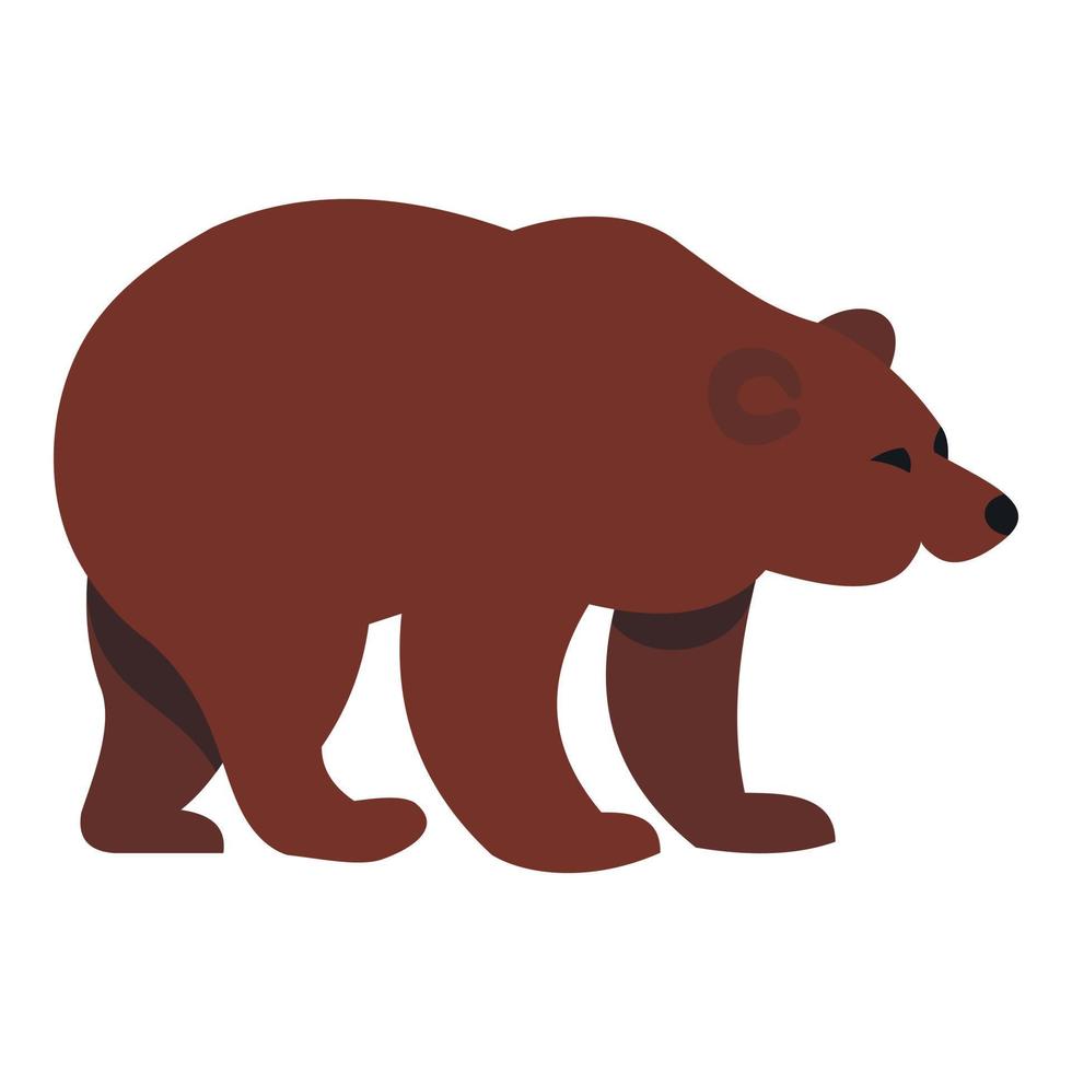 Bear icon, flat style vector