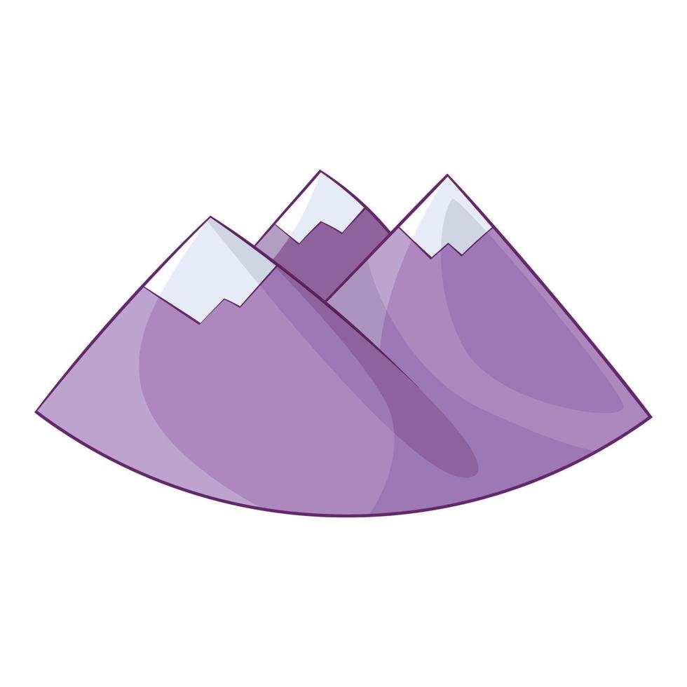icono de montaña de los alpes, estilo de dibujos animados vector