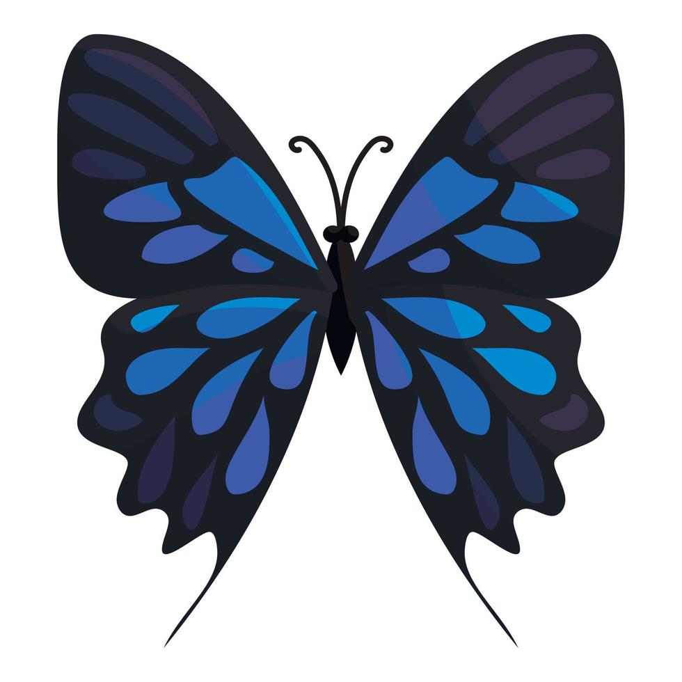 icono de mariposa grande, estilo de dibujos animados vector