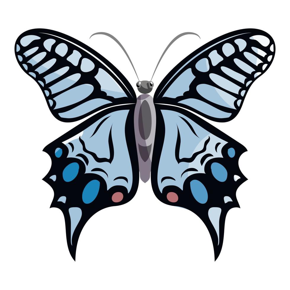 Light butterfly icon, cartoon style vector