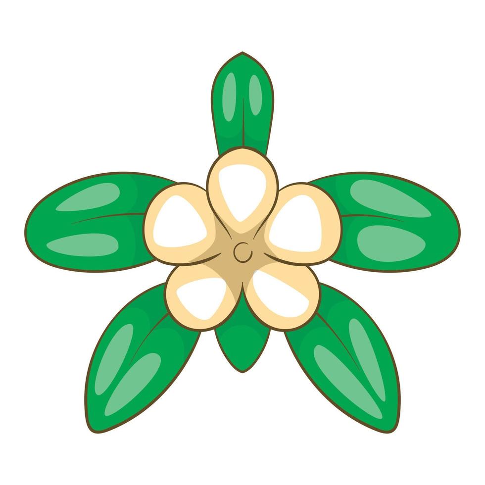 Tropical flower icon, cartoon style vector