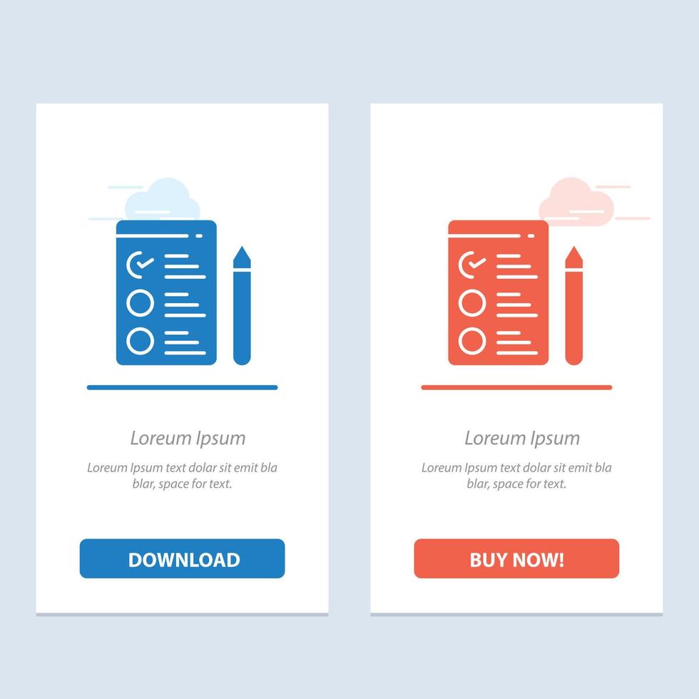 Cv Job Job Search  Blue and Red Download and Buy Now web Widget Card Template vector