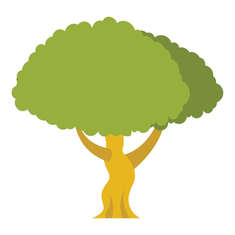 icono de árbol, estilo plano vector