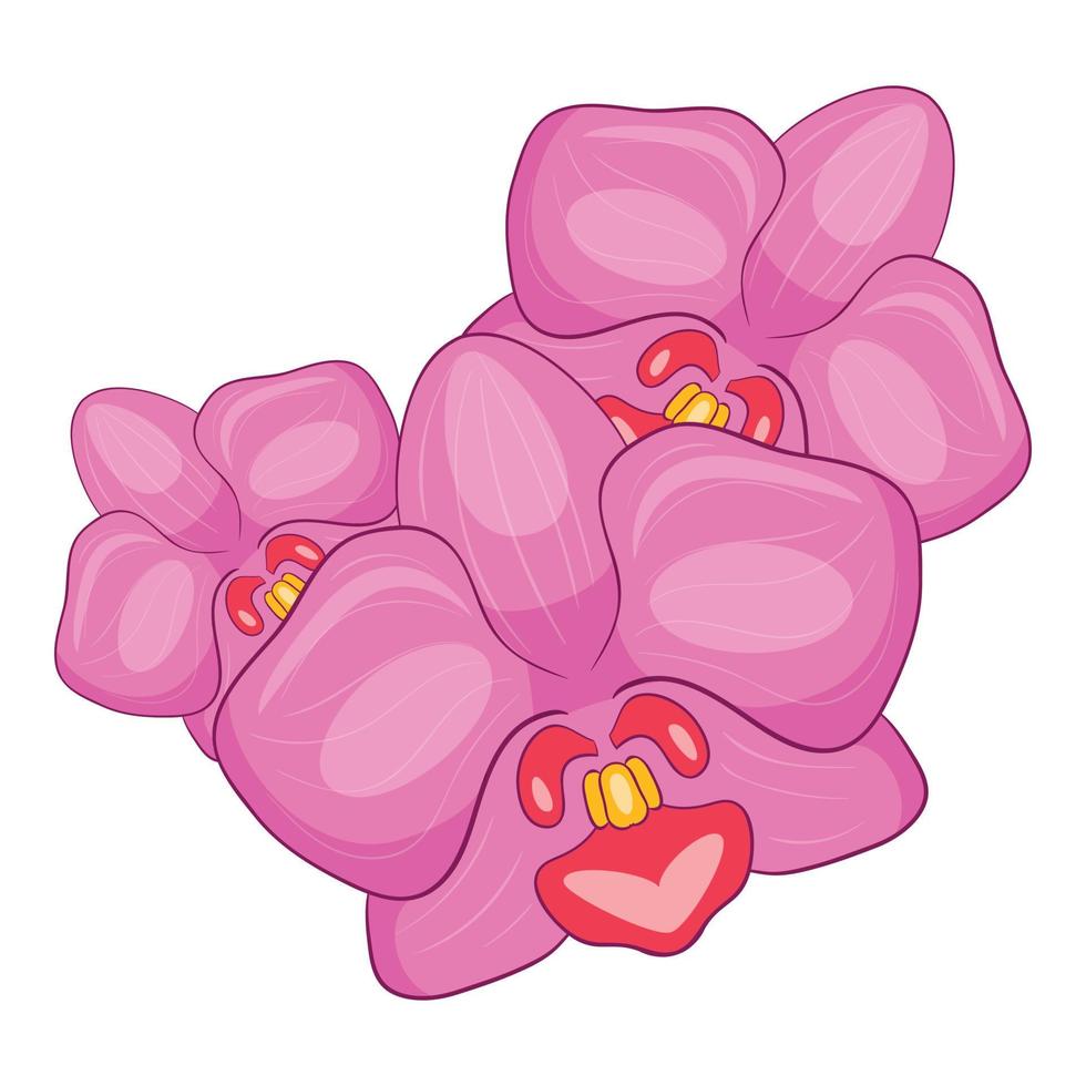 icono de orquídea, estilo de dibujos animados 14674145 Vector en Vecteezy