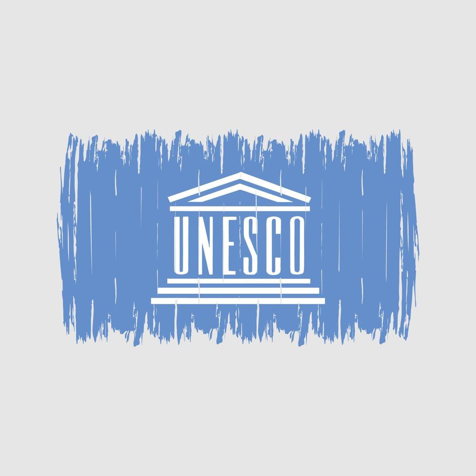 Unesco Flag Brush vector