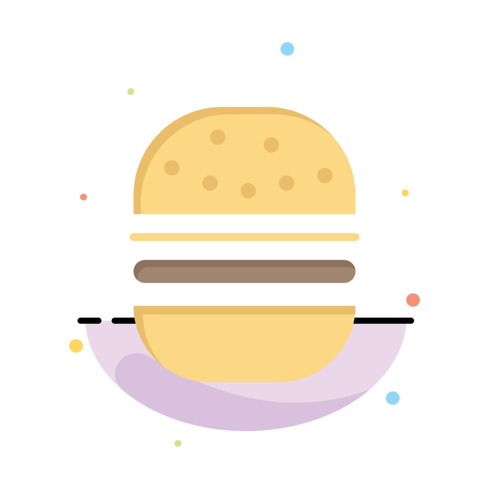 Burger Fast food Fast Food Abstract Flat Color Icon Template vector