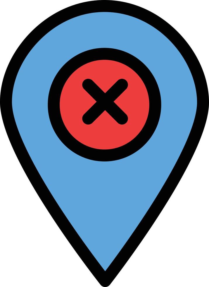 Location Map Navigation Pin  Flat Color Icon Vector icon banner Template