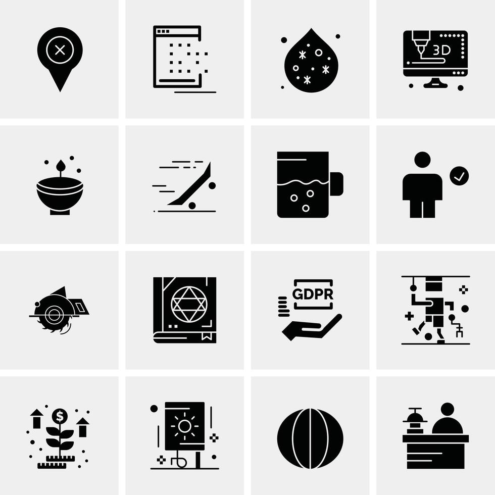 16 Business Universal Icons Vector Creative Icon Illustration to use in web and Mobile Related project