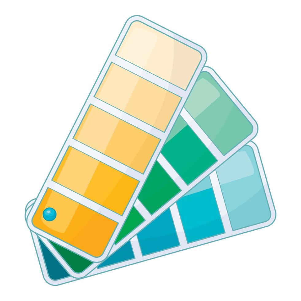 Color swatch icon, cartoon style vector