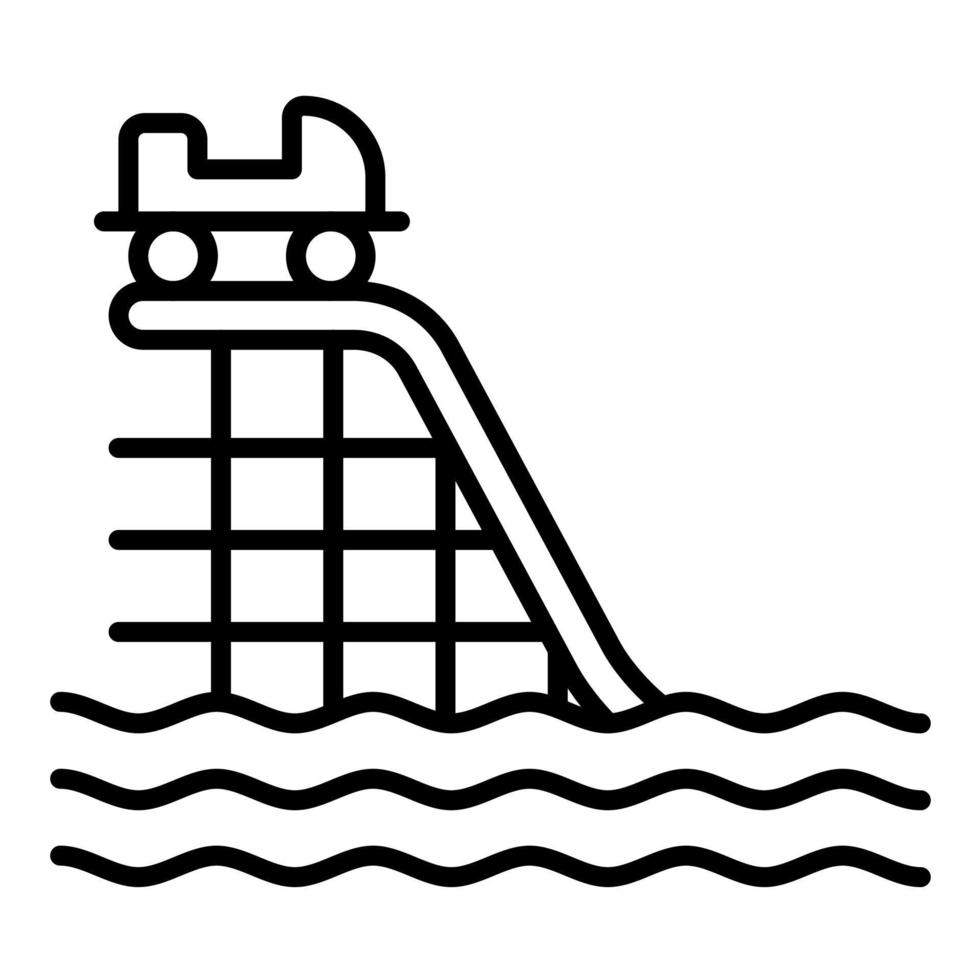 Water Coaster Line Icon vector