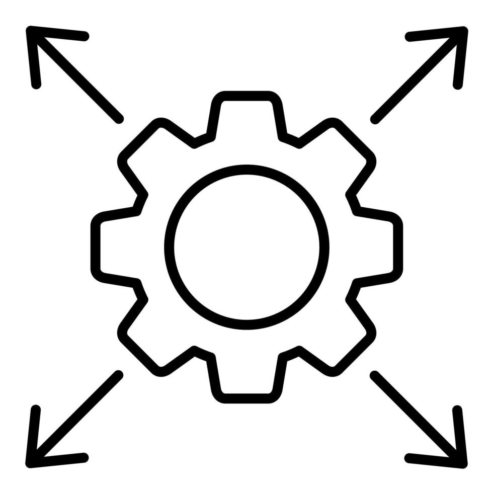 Scalability Line Icon vector