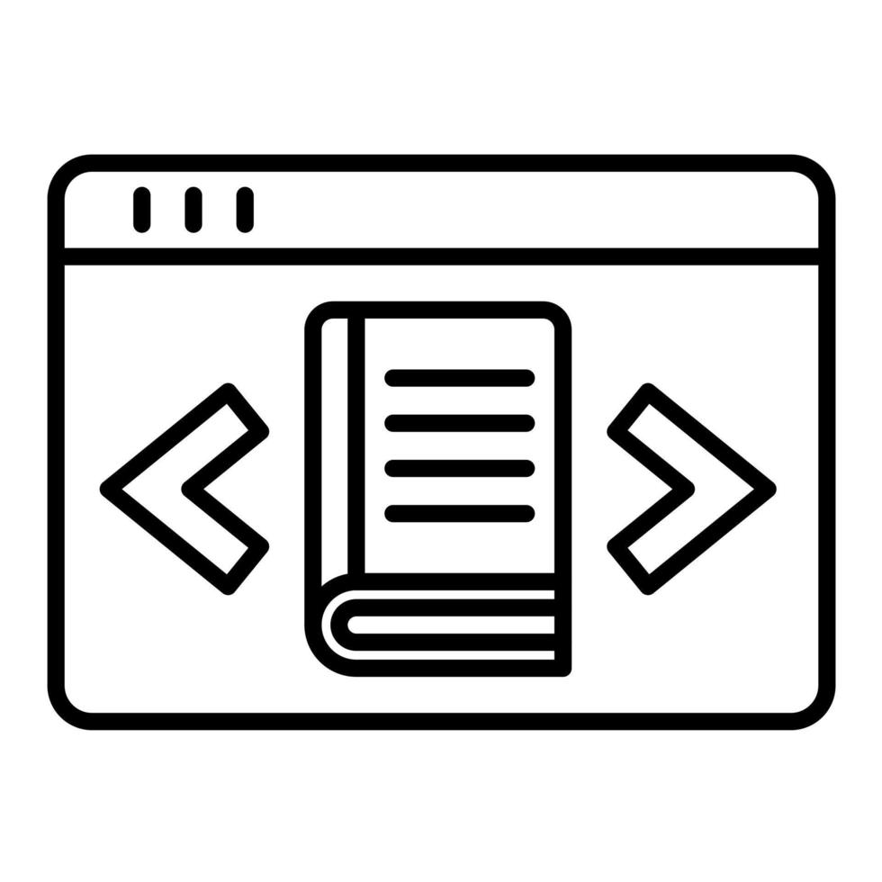 Ebook Bookstore Line Icon vector