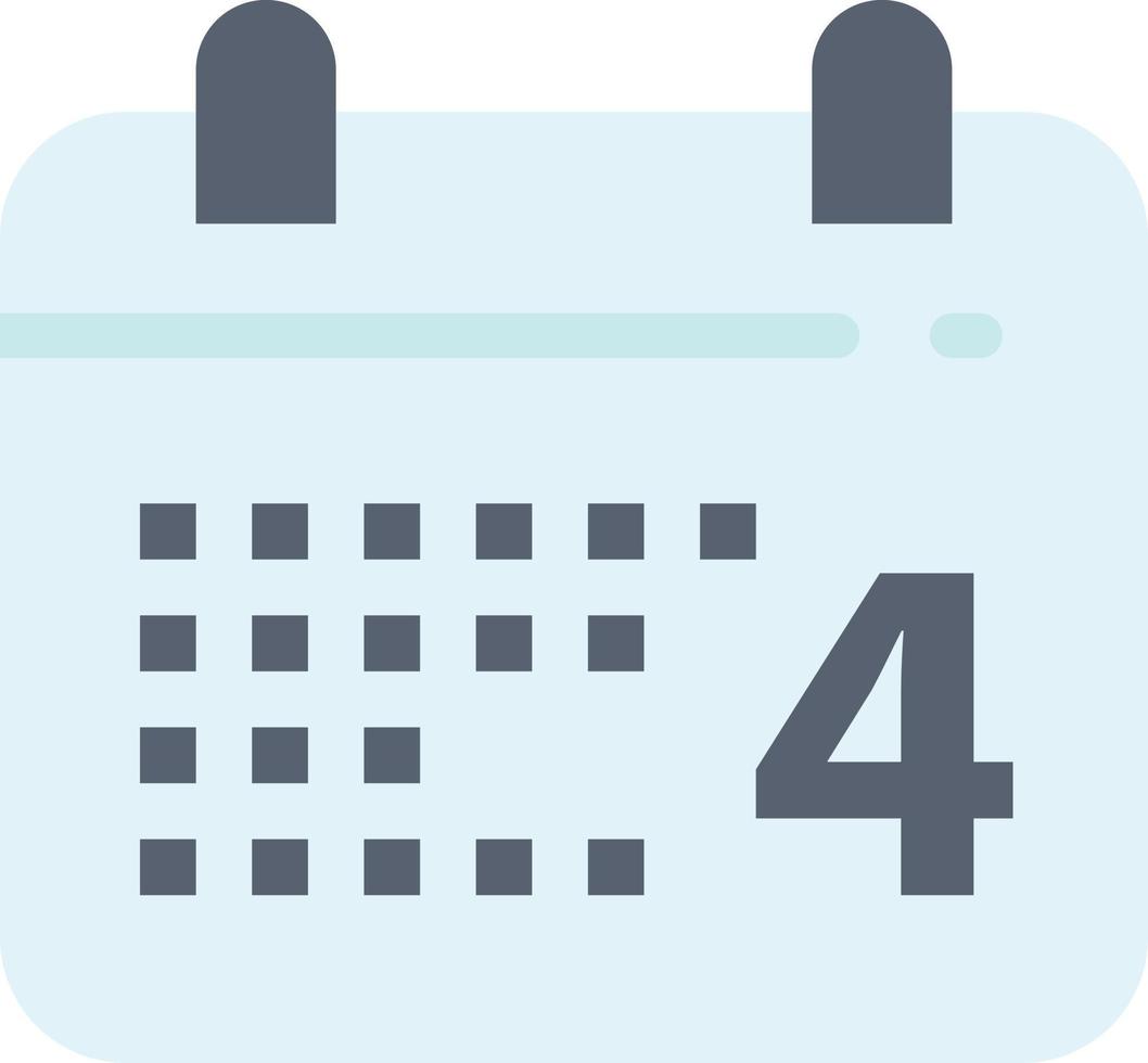 calendario día fecha americano color plano icono vector icono banner plantilla