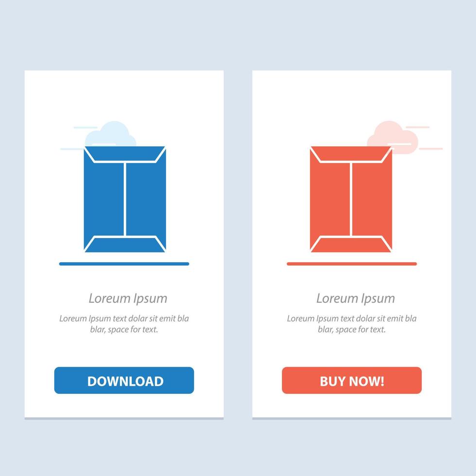 Window Rack Open Closet Box  Blue and Red Download and Buy Now web Widget Card Template vector