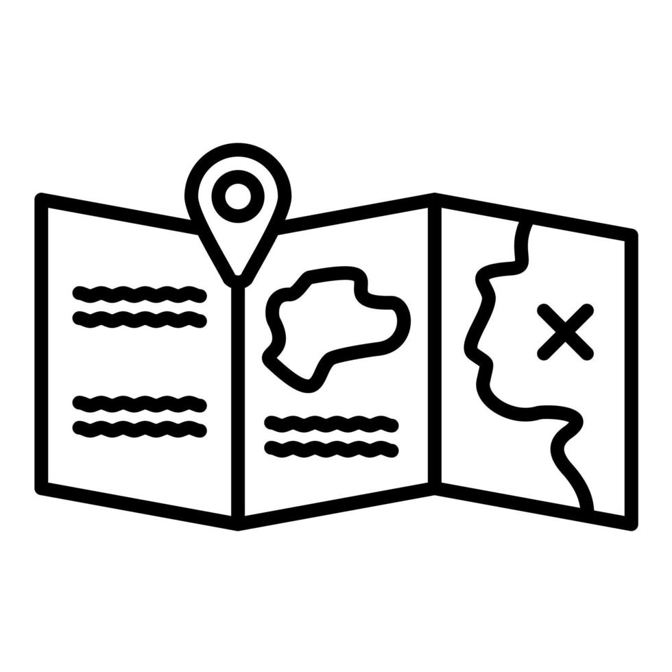 Map Line Icon vector