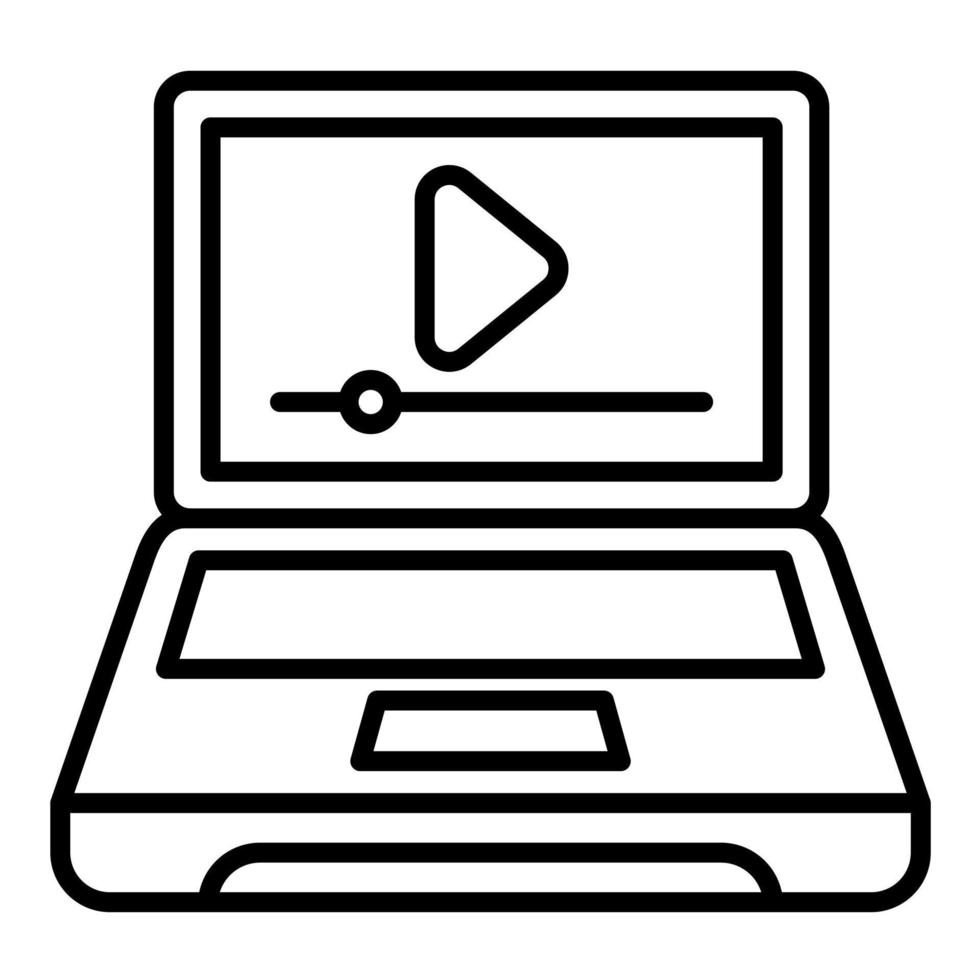 Music Playing Line Icon vector