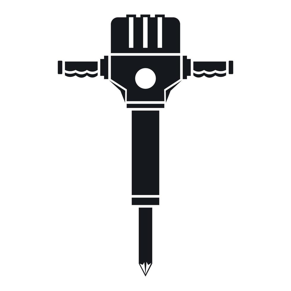 Jackhammer icon, simple style vector