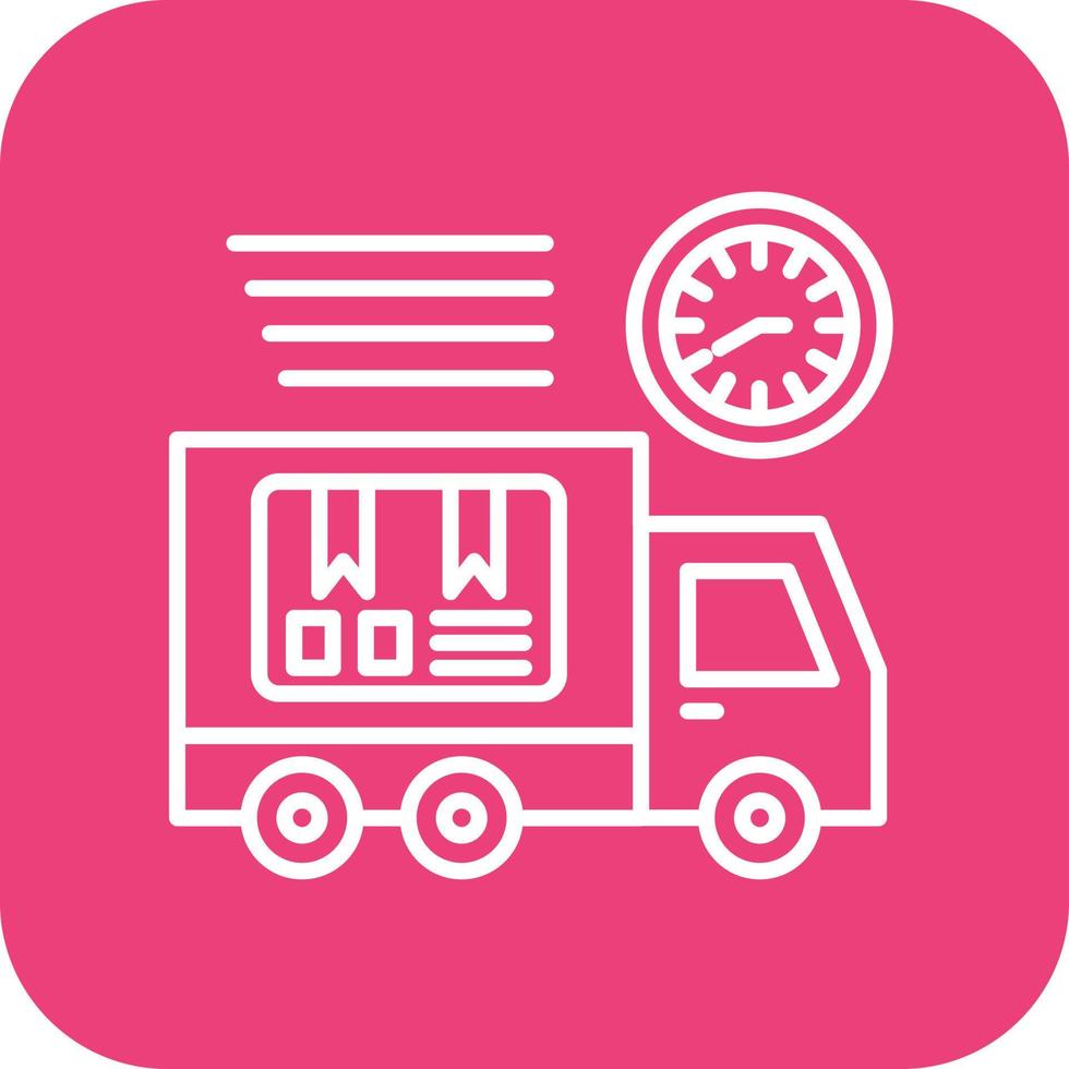Delivery Service Line Round Corner Background Icons vector