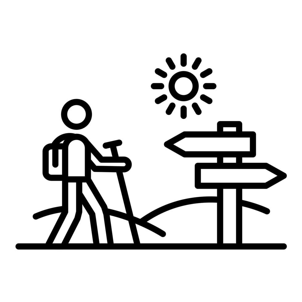 Tourist Line Icon vector