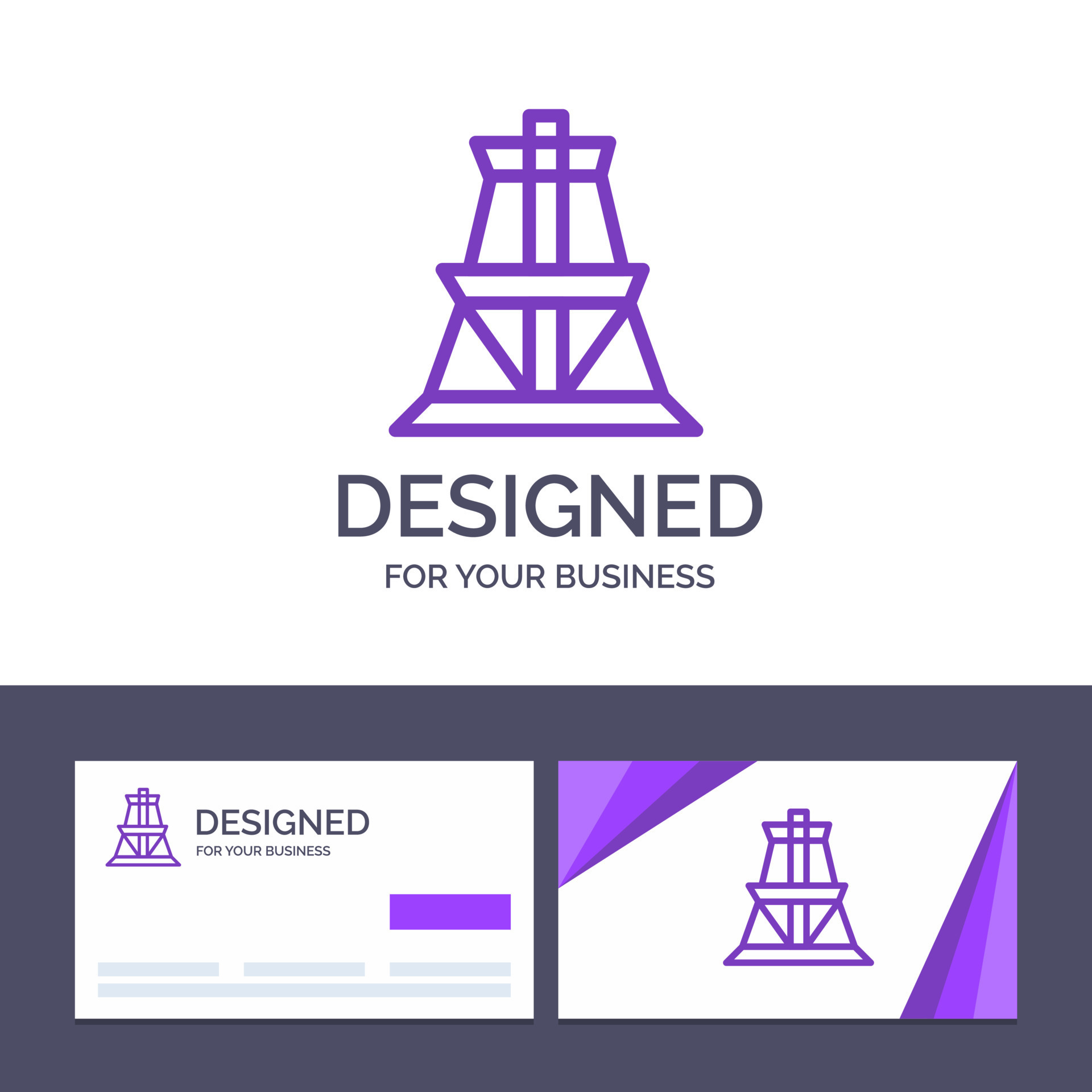 Creative Business Card and Logo template Electrical Energy Transmission