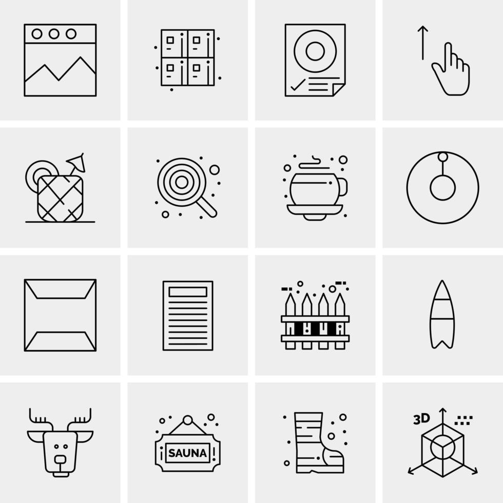 16 Universal Business Icons Vector Creative Icon Illustration to use in web and Mobile Related project