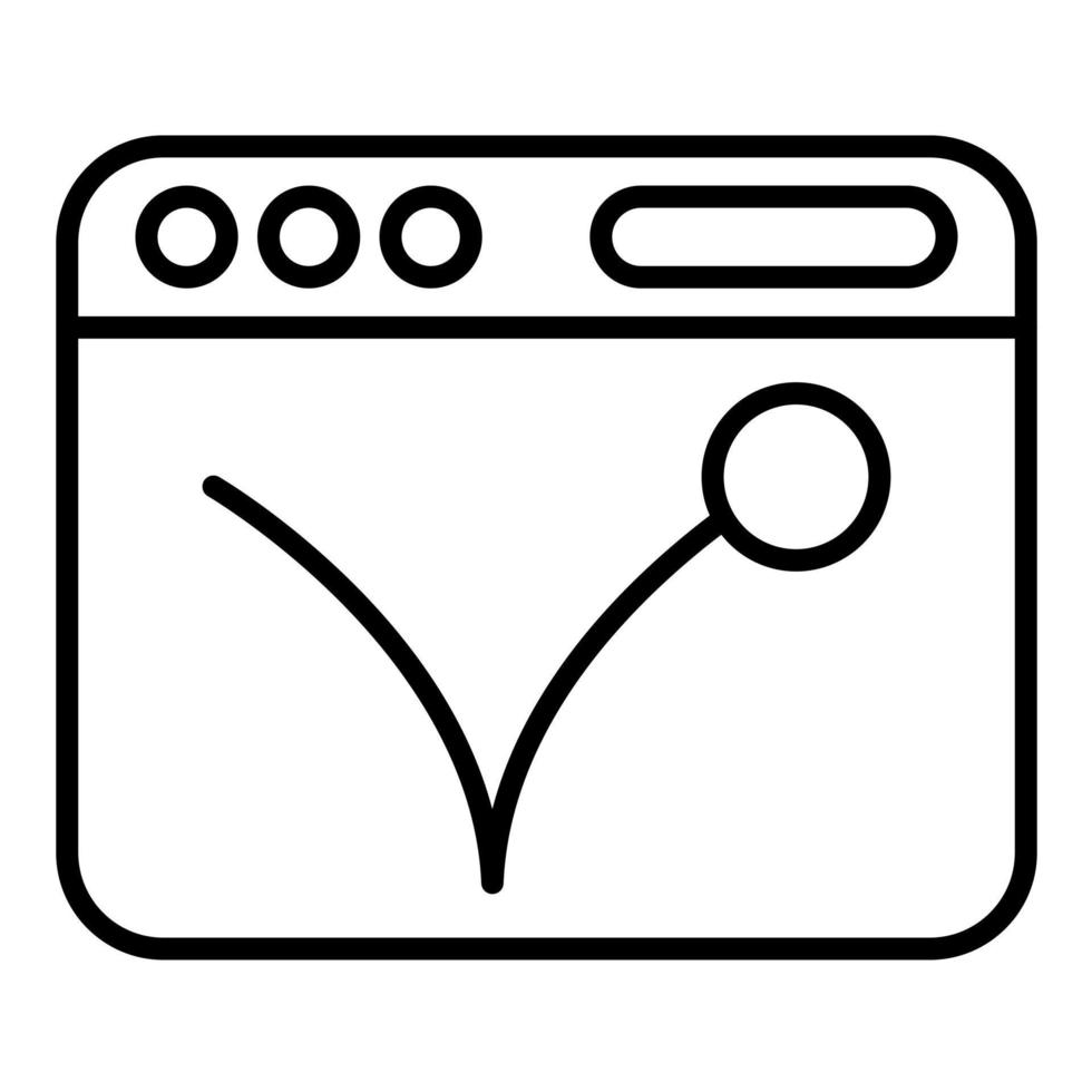 Bounce Rate Line Icon vector