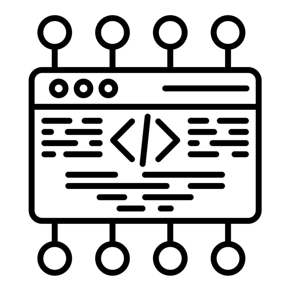 Metadata Line Icon vector