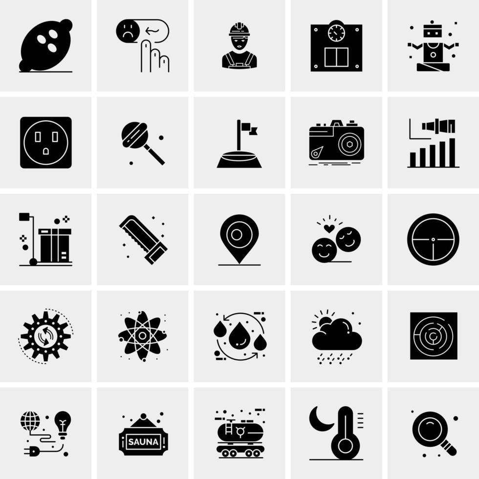 25 iconos de negocios universales vector ilustración de icono creativo para usar en proyectos relacionados con la web y dispositivos móviles