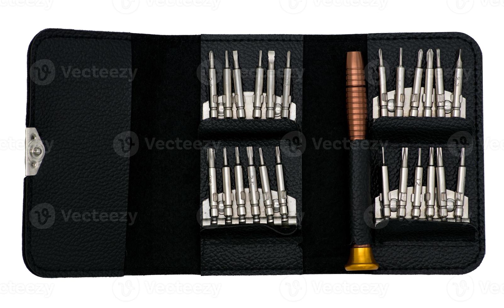 Precision tools in bag open photo