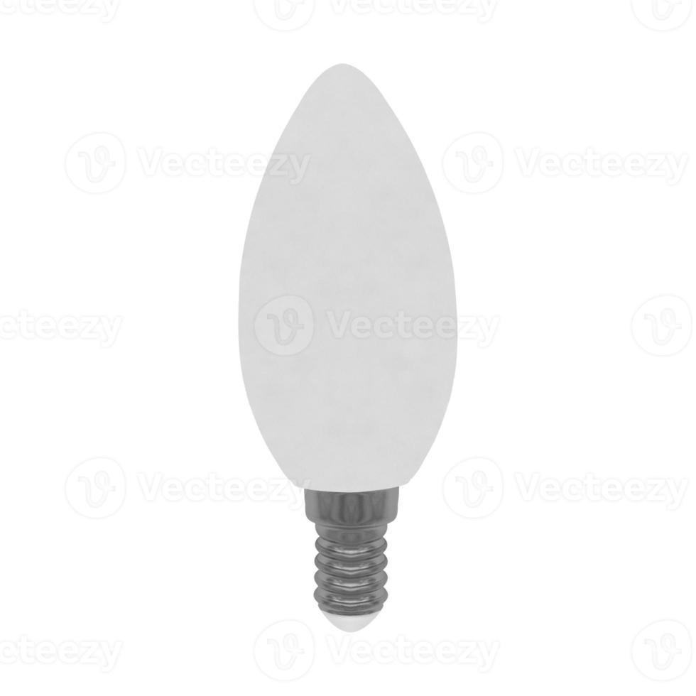 LED light bulb isolated on white background from side photo