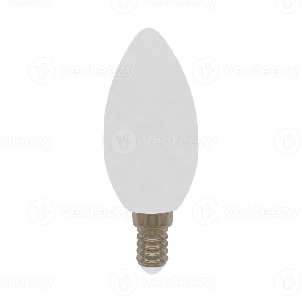LED light bulb isolated on white background from side photo