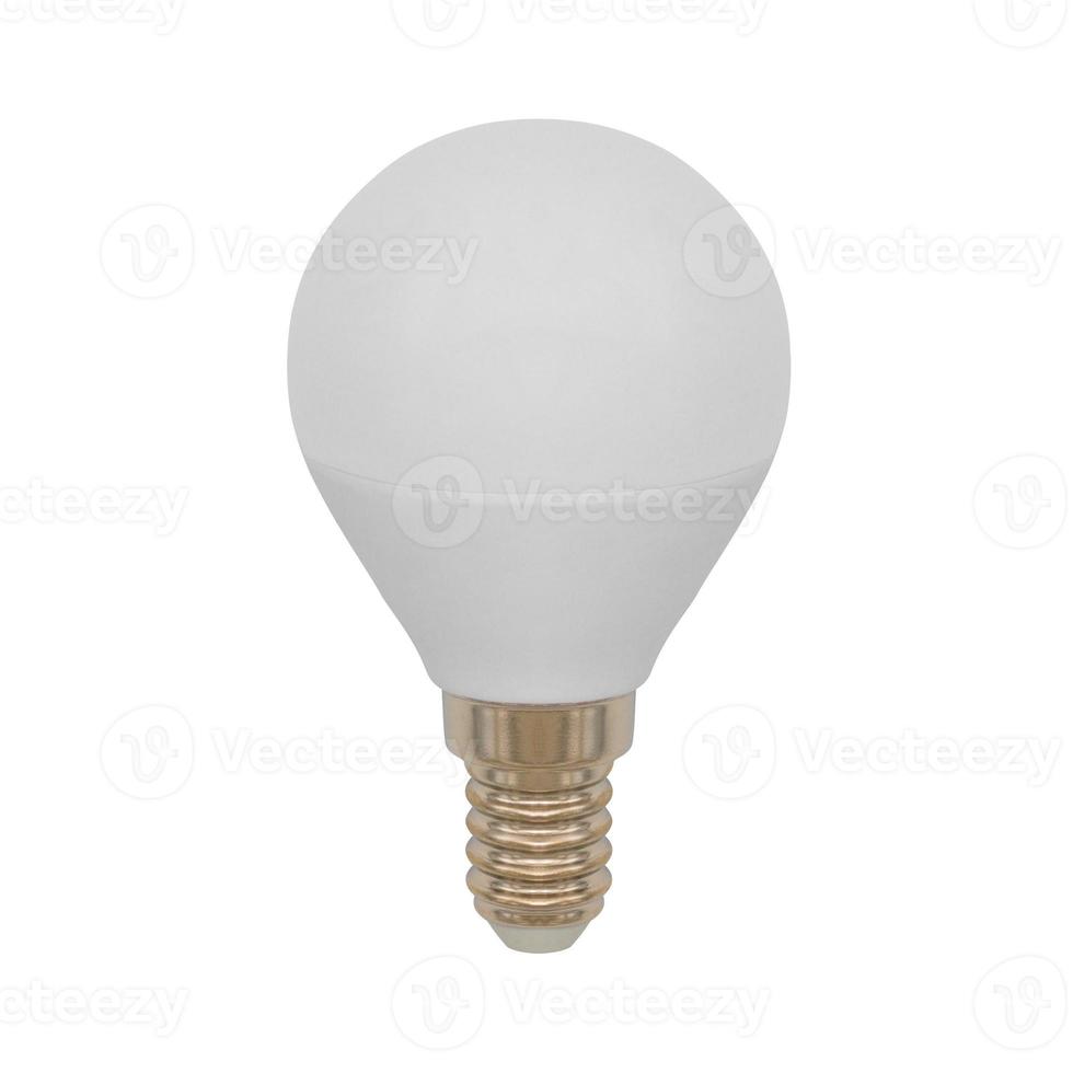 LED light bulb isolated on white background from side photo