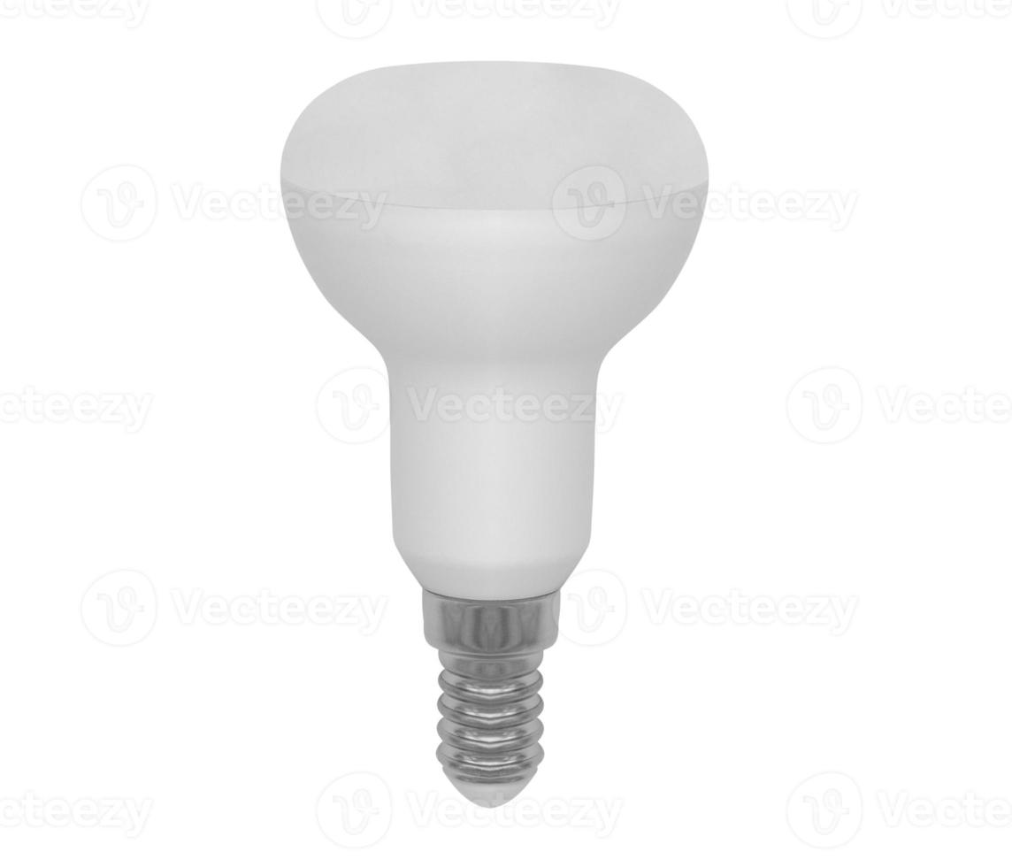 LED light bulb isolated on white background from side photo