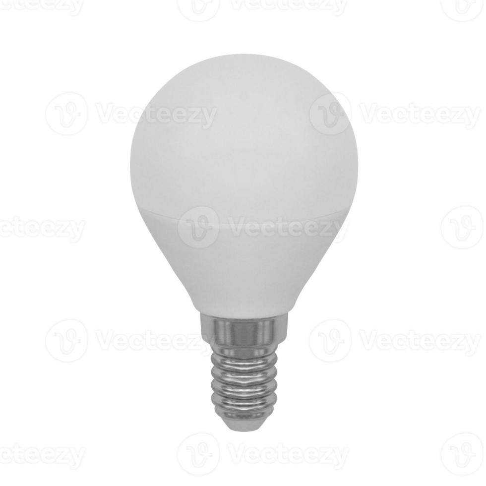 LED light bulb isolated on white background from side photo